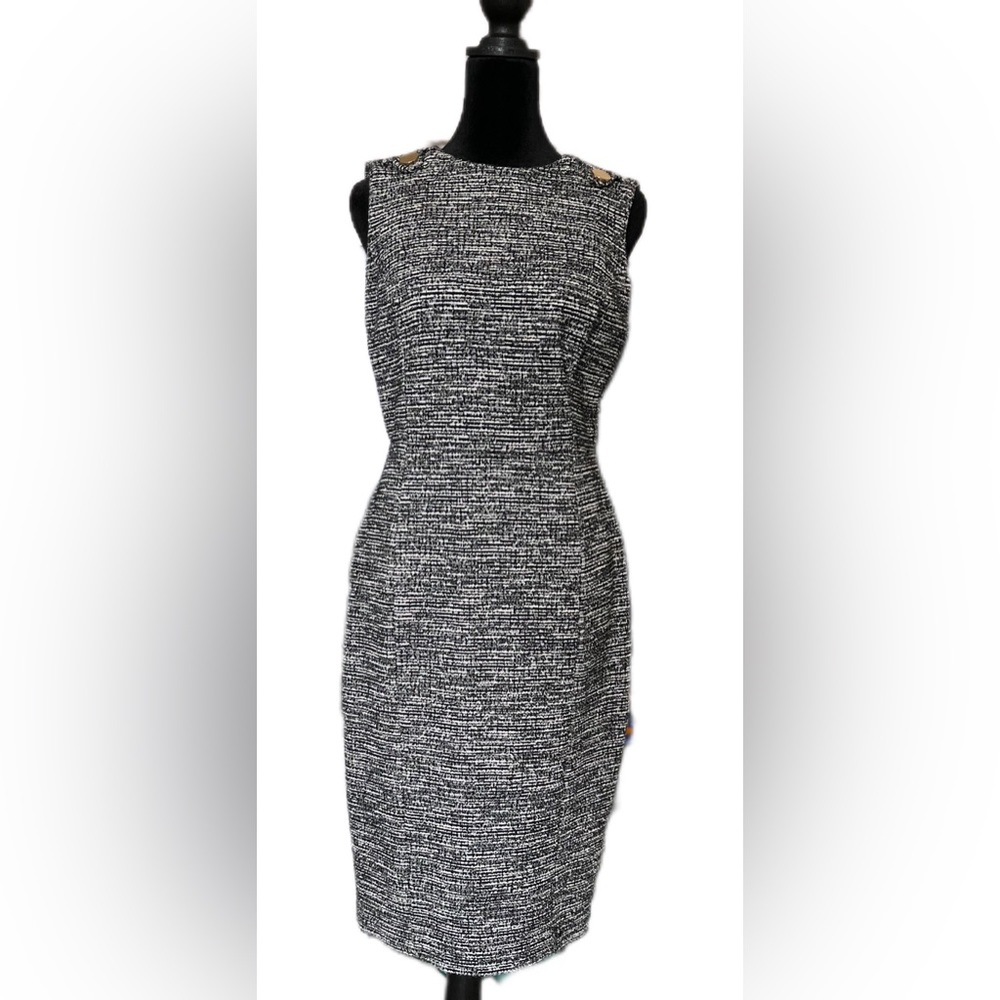 Calvin Klein stretch tweed dress